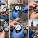 Обслуживание манометра системы водоснабжения