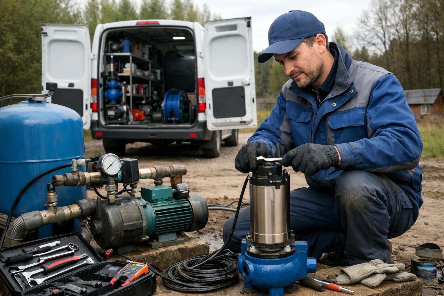 Срочный ремонт насосов водоснабжения — выезд 24/7 по Волоколамскому району