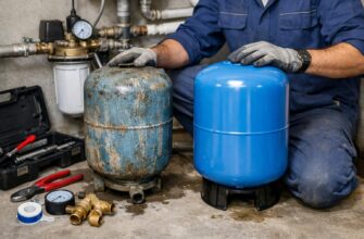 Замена гидроаккумулятора в системе водоснабжения