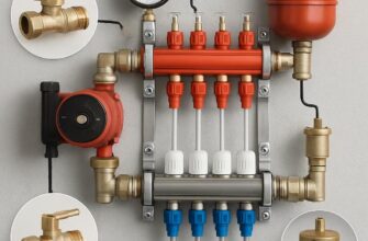 Элементы коллекторной системы отопления