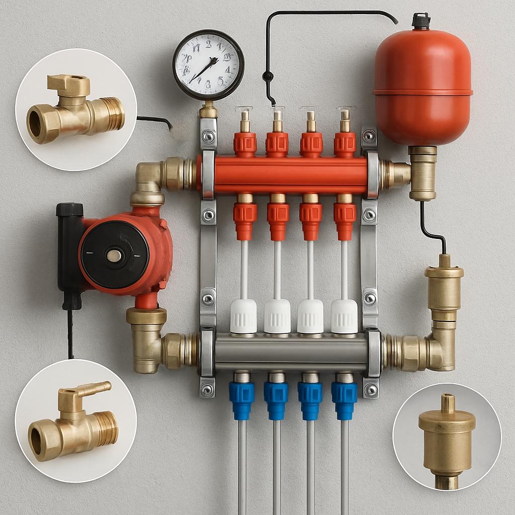 Элементы коллекторной системы отопления: устройство, функции и принципы работы в отопление частного дома Элементы коллекторной системы отопления: устройство, функции и принципы работы в отопление частного дома