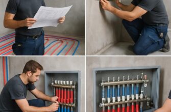 Установка коллекторной системы отопления