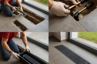 Установка внутрипольных конвекторов