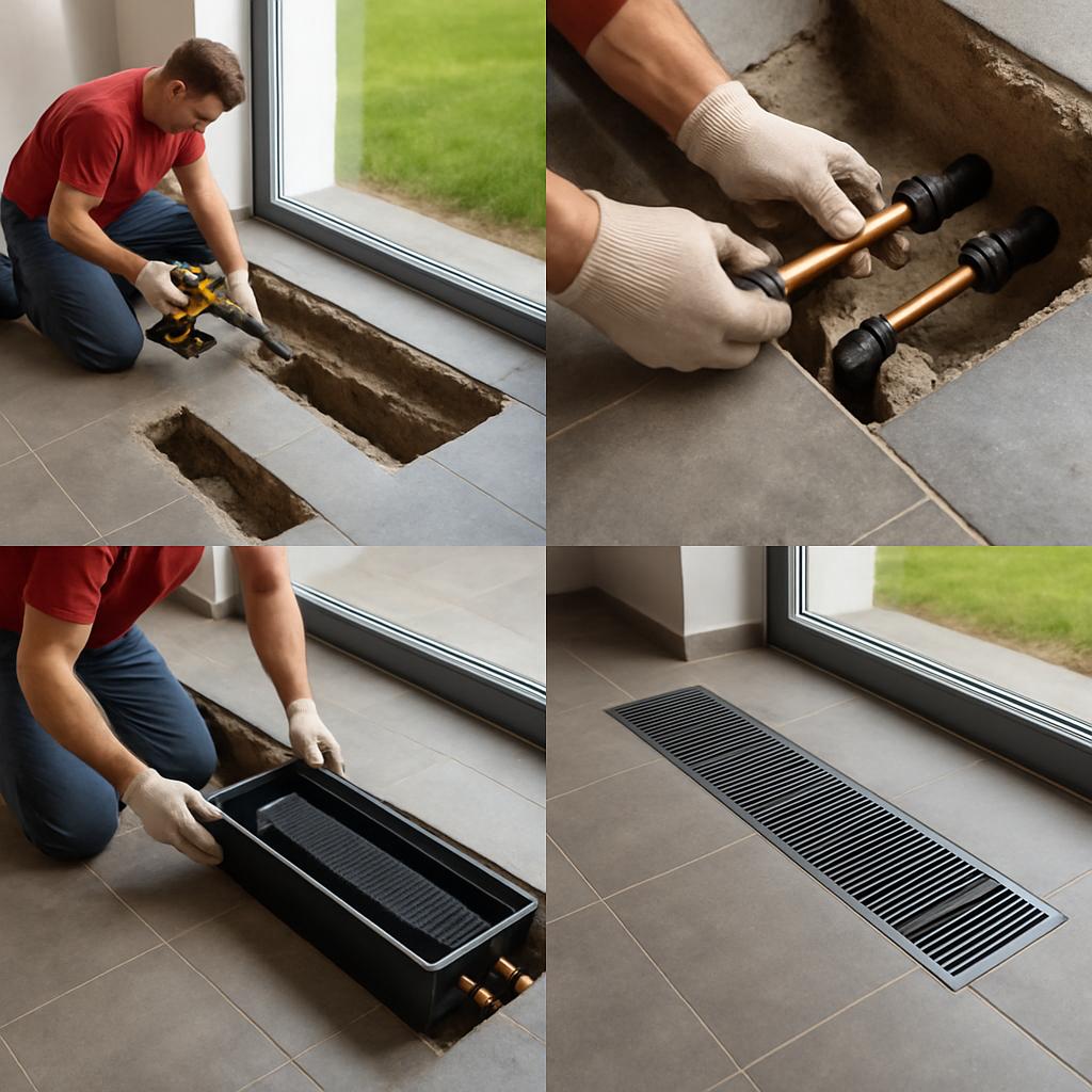 Установка внутрипольных конвекторов: отопление частного дома Установка внутрипольных конвекторов: отопление частного дома