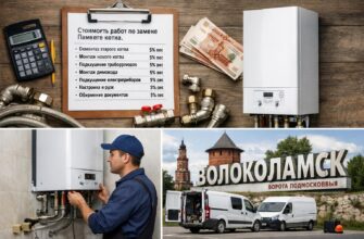 Стоимость работ по замене газового котла