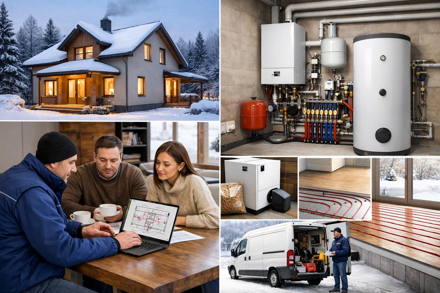 Быстрый бесплатный расчет отопления для дома 200 м² с выездом в Волоколамске