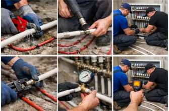 Ремонт пластиковых труб тёплого пола