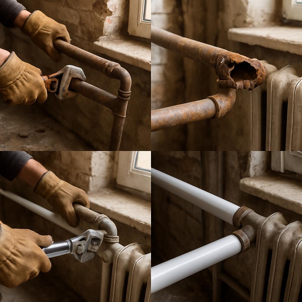 Замена труб отопления Замена труб отопления